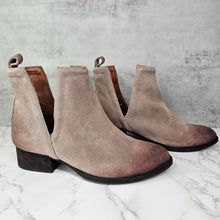 Load image into Gallery viewer, Jeffrey Campbell Muskrat Cut Out Suede Taupe Ankle Boots Women&#39;s 6
