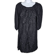 Load image into Gallery viewer, T-Bags Los Angeles Ruffle Front Lace Dress A-Line Black Women&#39;s Medium
