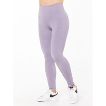 Load image into Gallery viewer, Good American Seamless Ribbed Core Power Legging Dusty Violet Women&#39;s L/XL
