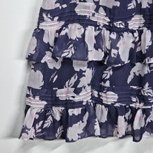 Load image into Gallery viewer, Simply Vera Wang Floral Ruffle Dress Purple Lined Women&#39;s XXL
