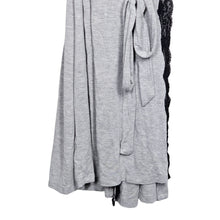 Load image into Gallery viewer, Rosie Pope Lace Trim Pip N Vine Waist Control Maternity Robe Gray Women&#39;s Small
