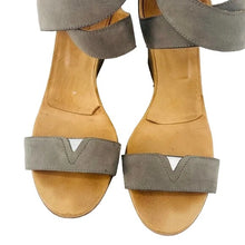 Load image into Gallery viewer, MM6 Maison Martin Margiela Taupe Ankle Strap Wedge Heel Sandals EU40
