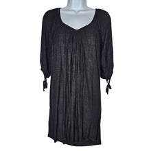 Load image into Gallery viewer, T-Bags Los Angeles Tunic V-neck Flowy Dress in Black Knit Women&#39;s Small
