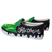Load image into Gallery viewer, Nike Slytherin Harry Potter Snake Wizard Painted Slip On Shoes Green Men Size 7
