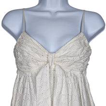 Load image into Gallery viewer, Robert Rodriguez White Eyelet Lace Cami Empire Sun Dress with Tie Cotton Women &#39;s 4/XS
