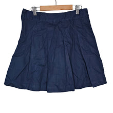 Load image into Gallery viewer, J. Crewcuts Girls&#39; Cotton Twill Pleated Skort Side Zip Navy Blue Youth 16 NWT
