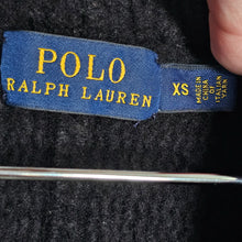 Load image into Gallery viewer, Ralph Lauren Merino Wool Chunky Knit Open Cardigan Sweater Black Women&#39;s XS
