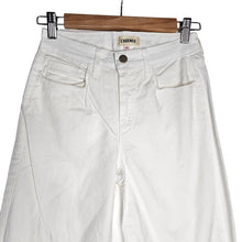 Load image into Gallery viewer, L&#39;Agence Wide Leg Mid Rise White Pants 5 Pocket Women&#39;s 25
