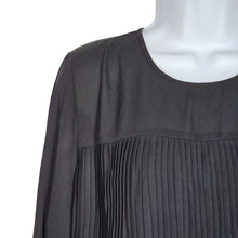 Load image into Gallery viewer, J. Jill Pleated 3 Tiered Long Sleeves Black Top Women&#39;s Medium
