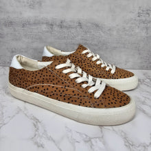 Load image into Gallery viewer, Madewell Calf Hair Sneaker Lace Up Animal Print Neutral Brown Tan Women&#39;s 6
