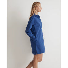 Load image into Gallery viewer, Madewell Mini Shirt Dress in (Re)generative Chino Button-Up Blue Women Small NWT
