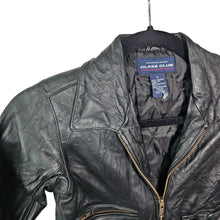 Load image into Gallery viewer, Kids Vintage Class Club Lambskin Leather Moto Jacket Black Zip Up Size 5
