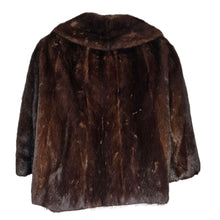 Load image into Gallery viewer, Vintage Authentic Mink Fur Coat Satin Lining Genuine Reddish Brown Women&#39;s S/M
