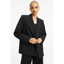 Load image into Gallery viewer, Good American Oversized Long Sleeves Double Breasted Blazer Black Women Size 1
