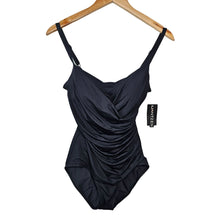 Load image into Gallery viewer, Jantzen Tummy Control Black Ruffled Swimsuit One Piece Women&#39;s 10
