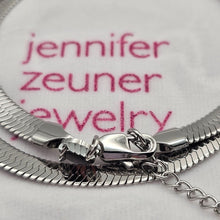 Load image into Gallery viewer, Jennifer Zeuner Alie Necklace Silver IP Plated Herringbone With Dust Bag NWT
