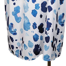 Load image into Gallery viewer, Eloquii Short Sleeve Watercolor Cheetah Print Shift Dress Blue White Women 22
