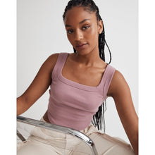 Load image into Gallery viewer, Madewell The Tailored Cropped Tank in Sleek Hold Dusty Pink Women Sz. XXS NWT
