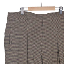 Load image into Gallery viewer, Worthington Slim Leg Pants Brown Tweed Pleated Stretch Side Pockets Plus Size Women 16

