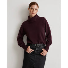 Load image into Gallery viewer, Madewell (Re)sponsible Cashmere Turtleneck Sweater Purple Women Small NWT, NM626
