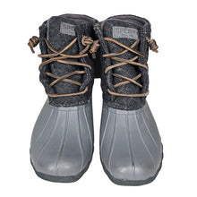 Load image into Gallery viewer, Sperry Duck Boots STS97186 Saltwater Rope Water Proof Quilted Gray Women 7.5 M
