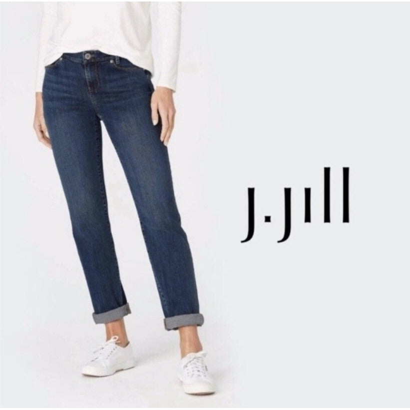 J.Jill Denim Weekender Straight Leg Jeans High-Rise Stretch Plus Size Women 18