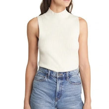 Load image into Gallery viewer, Madewell The Signature Knit Mockneck Sweater Tank Top NM587 White Women XXS NWT
