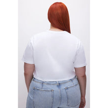 Load image into Gallery viewer, Good American Cotton White Heritage Cropped Tee GT0276V Women&#39;s 5XL
