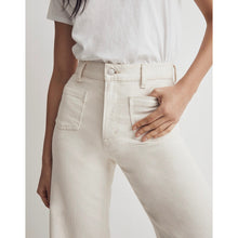 Load image into Gallery viewer, Madewell The Perfect Vintage Wide-Leg Jean High-Rise White Denim Women Size 33
