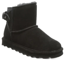 Load image into Gallery viewer, BEARPAW Betty Shearling Ankle Boot Black Suede Youth Size Girls 2
