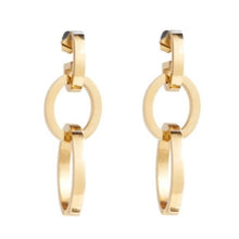 Load image into Gallery viewer, Vita Fede Gold Plated Cassio Modular Versatile Gold Earrings Interlocking NWT
