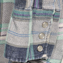 Load image into Gallery viewer, Vintage &#39;Authentic Western Youngbloods&#39; Blue Plaid Western Shirt Cotton Distressed Button Snap
