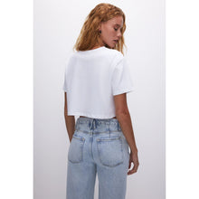 Load image into Gallery viewer, Good American Cotton White Heritage Cropped Tee GT0276V Women&#39;s
