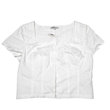 Load image into Gallery viewer, Madewell Poplin Hook-Front Top Crop Sweetheart Neck NM387 White Women Size 2
