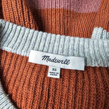 Load image into Gallery viewer, Madewell Striped Cotton Pocket Hi- Low Knit Pullover Sweater Multicolor Women XS
