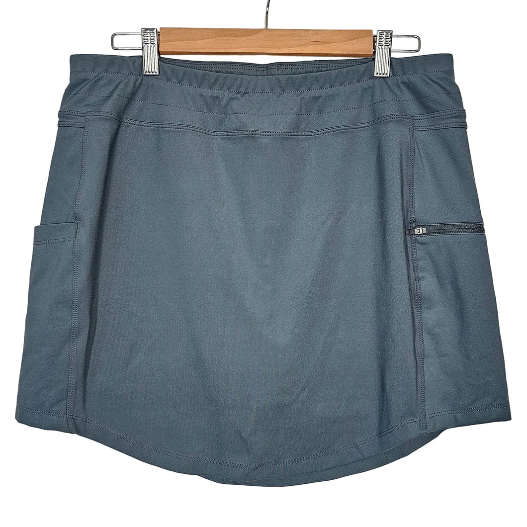 Royal Robbins Jammer Skort Tennis Sport Skirt Side Zip Pockets Green Women Large