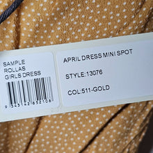 Load image into Gallery viewer, Rolla&#39;s April Mini Sport Dotted Dress Gold Yellow SAMPLE Women&#39;s Small
