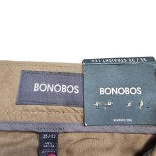 Load image into Gallery viewer, Bonobos Wednesday Straight Leg Pants Waistband Pockets Khaki Men Size 35x32 NWT
