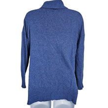 Load image into Gallery viewer, Benedetta B Blue Turtleneck Merino Wool Cashmere Sweater Italian Women&#39;s Small
