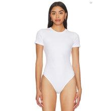 Load image into Gallery viewer, Good American Cotton Rib Fitted Tee Bodysuit GB0424 REVOLVE Women&#39;s 3XL/6
