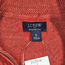 Load image into Gallery viewer, J. Crew Raglan Half-Zip Sweater Long Sleeve Pullover Orange Men Size Small NWT
