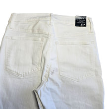 Load image into Gallery viewer, J.Crew 10&quot; High Rise Skinny Stretch Jeans White Denim Ankle Fray Women 27 Petite
