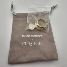 Load image into Gallery viewer, Loren Stewart X Curateur Open Band Gold Plated Brass Ring Women&#39;s Size 7 NWT
