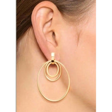 Load image into Gallery viewer, Vita Fede Gold Plated Cassio Modular Versatile Gold Earrings Interlocking NWT
