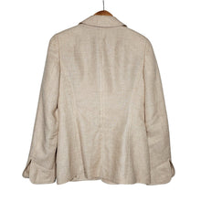 Load image into Gallery viewer, Escada Tweed Button Up Lined Blazer Jacket Pockets Cream Women Size 34
