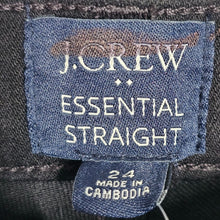 Load image into Gallery viewer, J.Crew Essential Straight Jean in All-Day Stretch Black Denim BT022 Women 24 NWT
