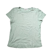 Load image into Gallery viewer, Lacausa Bella Baby Tee Shirt Jade Green Ribbed LA11576 Sz Large
