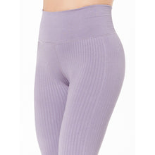 Load image into Gallery viewer, Good American Seamless Ribbed Core Power Legging Dusty Violet Women&#39;s S/M
