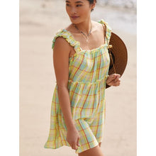 Load image into Gallery viewer, Anthropologie Ruffled Babydoll Tank Dress Colorful Plaid Square Neck Women M/L
