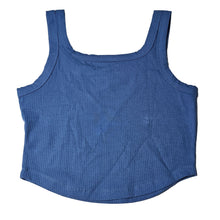 Load image into Gallery viewer, Madewell Tailored Crop Tank Square Neck in Blue NL398 Women Medium NWT
